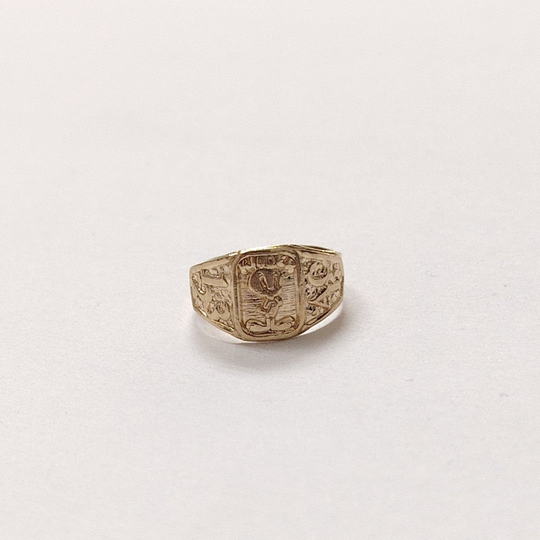 ANILLO DE GRADUACIÓN ORO 10 K 1,10 GRMS (SEMINUEVO)