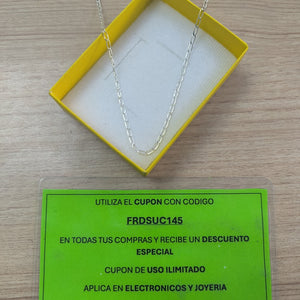 CADENA TEJIDO ESLABONES PLATA .925 50 CM 2.6 GR (NUEVO)