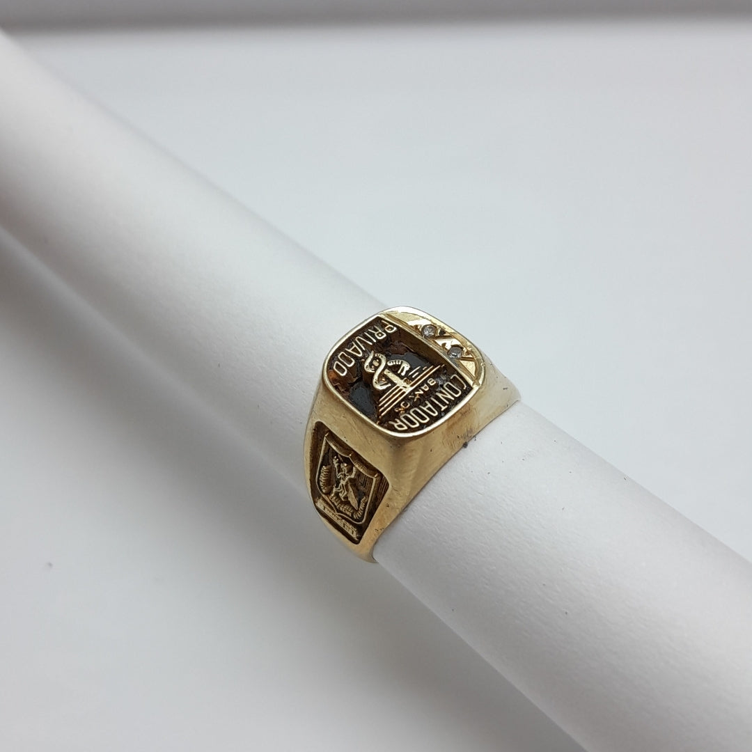ANILLO DE GRADUACIÓN ORO 14 K 5,50 GRMS (SEMINUEVO)
