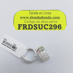 HUGGIES C/CIRCONIAS PLATA .925 5.4 GR (NUEVO)