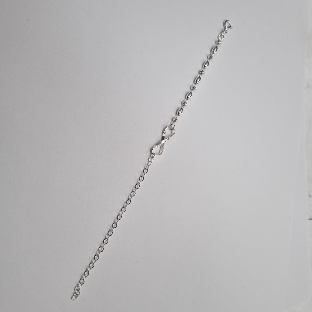 PULSERA TEJIDO INFINITO PLATA .925 18 CM 2.3 GR (NUEVO)