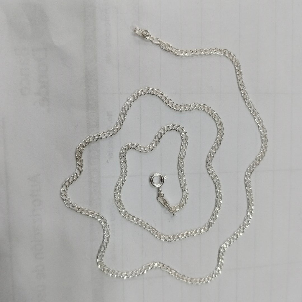 CADENA TEJIDO ESLABONES PLATA .925 55 CM 4 GR (NUEVO)
