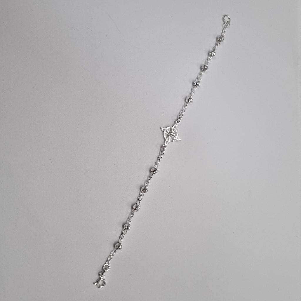PULSERA TEJIDO ESPECIAL PLATA .925 18 CM 2.9 GR (NUEVO)