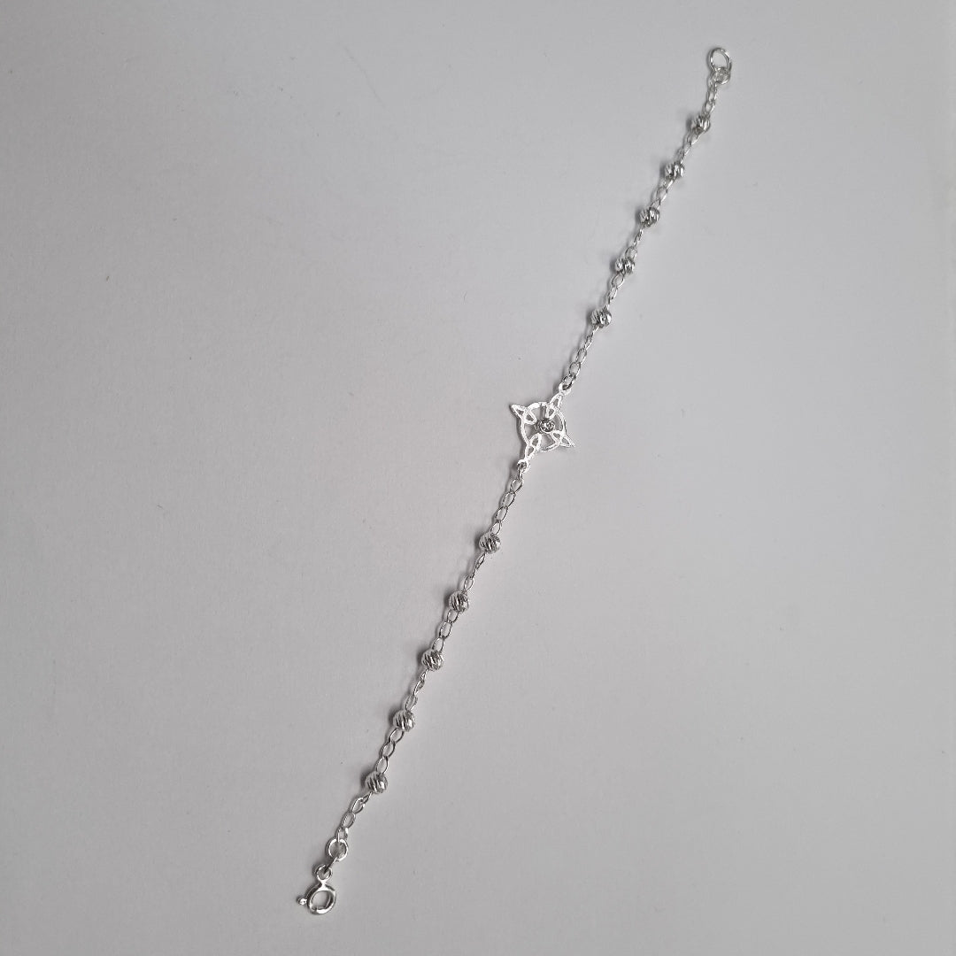 PULSERA TEJIDO ESPECIAL PLATA .925 18 CM 2.9 GR (NUEVO)
