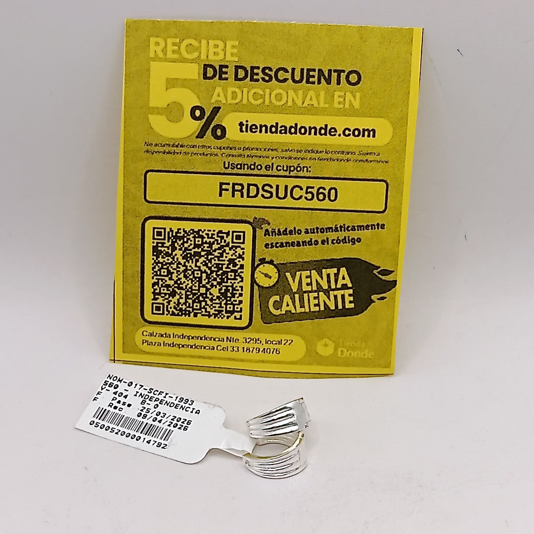 ARRACADAS PLATA .925 2.7 GR (NUEVO)