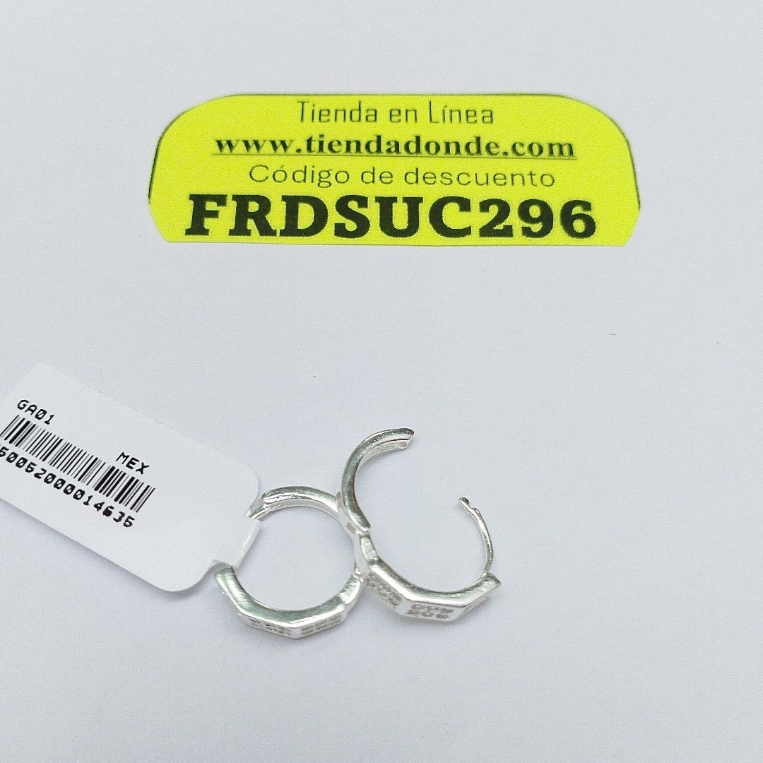 ARRACADAS C/CIRCONIAS PLATA .925 2.5 GR (NUEVO)