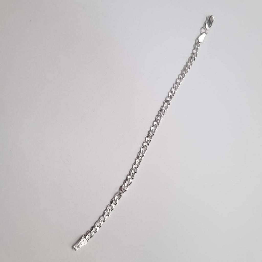 PULSERA TEJIDO BARBADA PLATA .925 16 CM 4.1 GR (NUEVO)