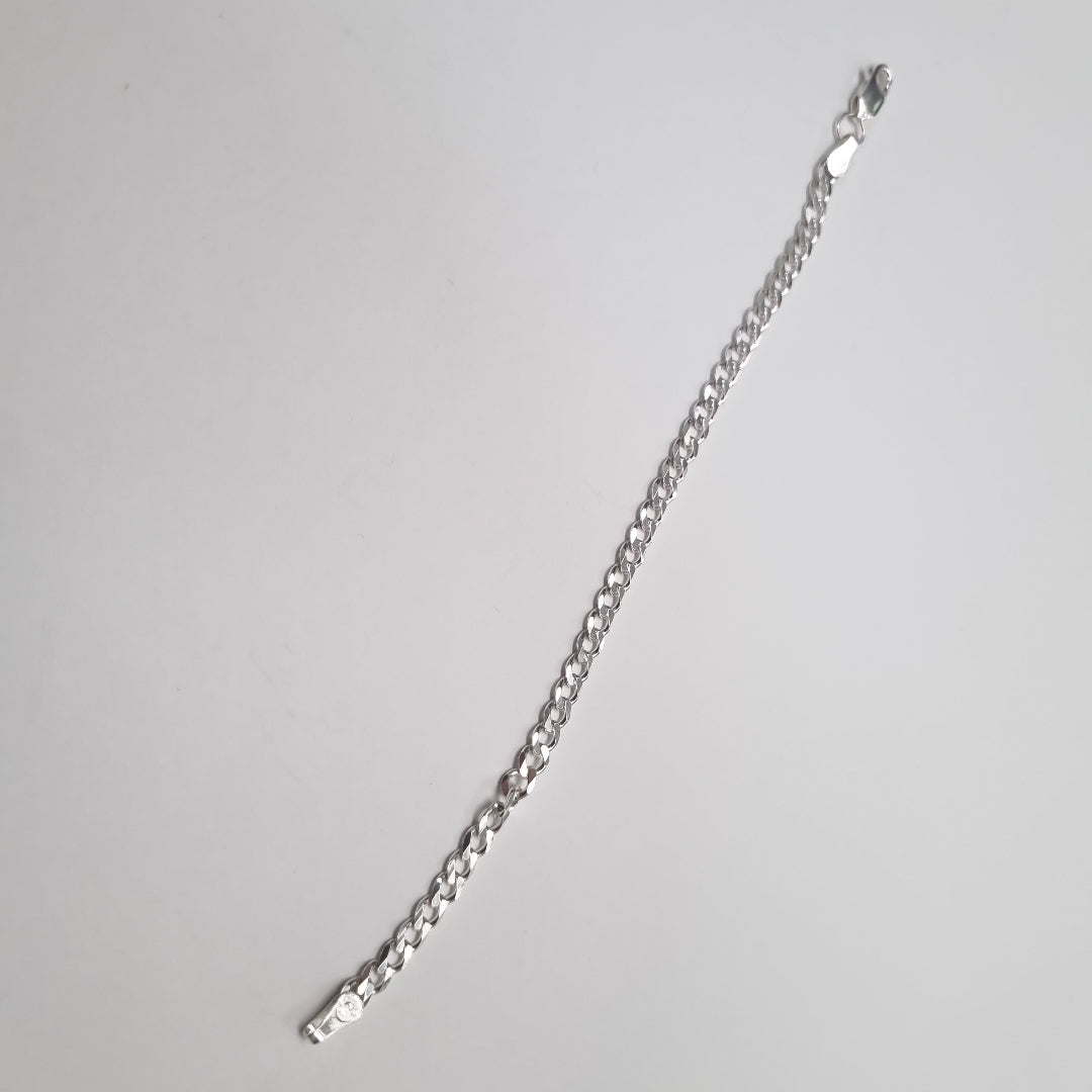 PULSERA TEJIDO BARBADA PLATA .925 16 CM 4.1 GR (NUEVO)