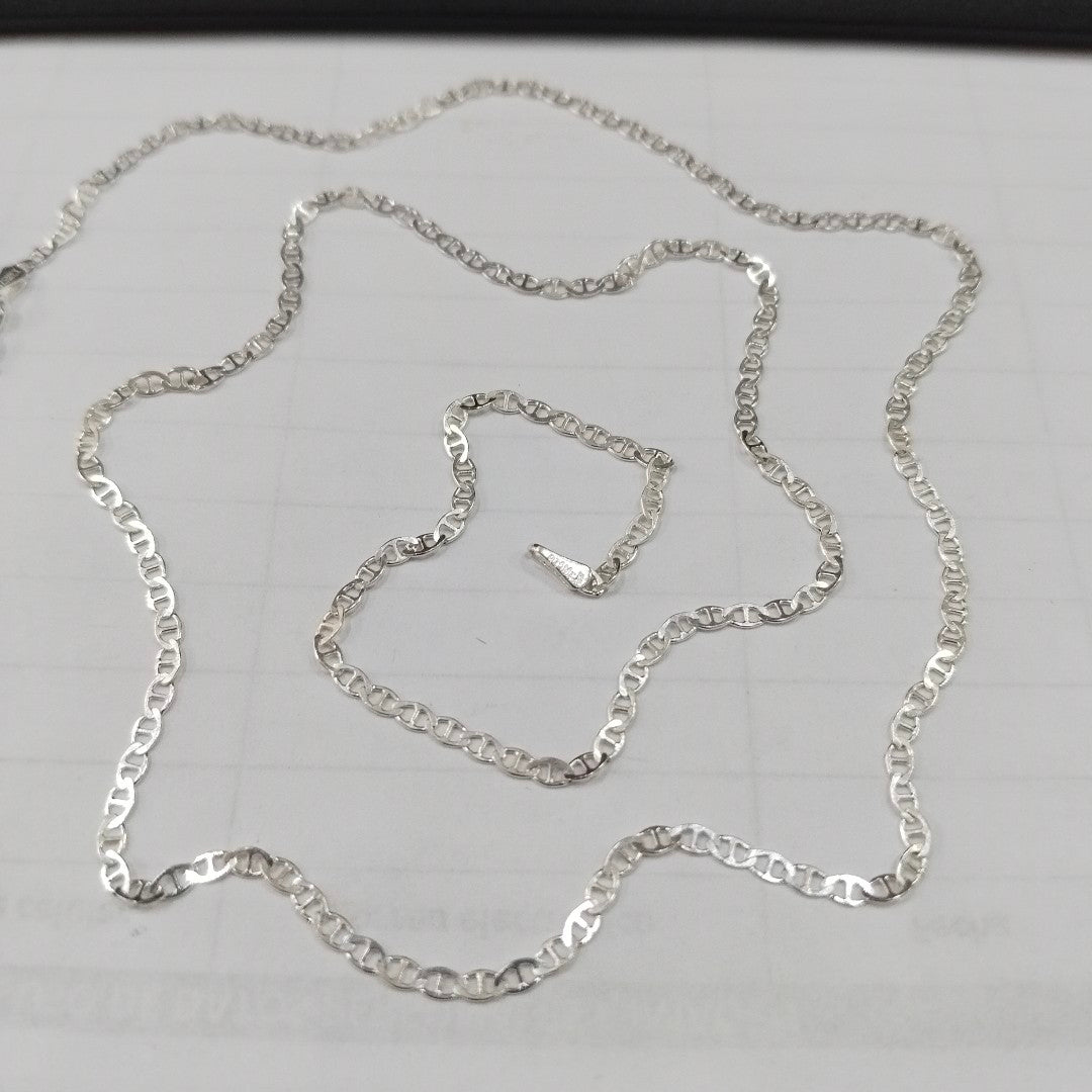 CADENA TEJIDO GUCHI PLATA .925 60 CM 3.8 GR (NUEVO)