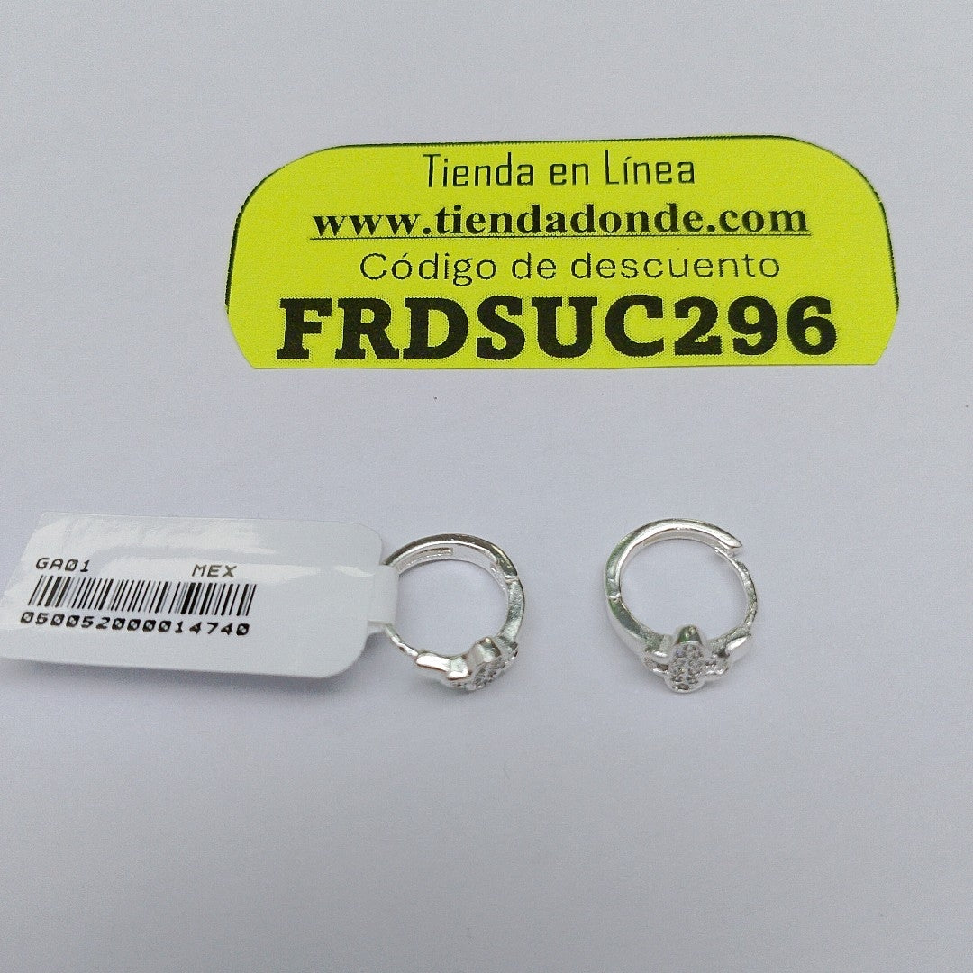 ARRACADAS C/CIRCONIAS PLATA .925 1.9 GR (NUEVO)