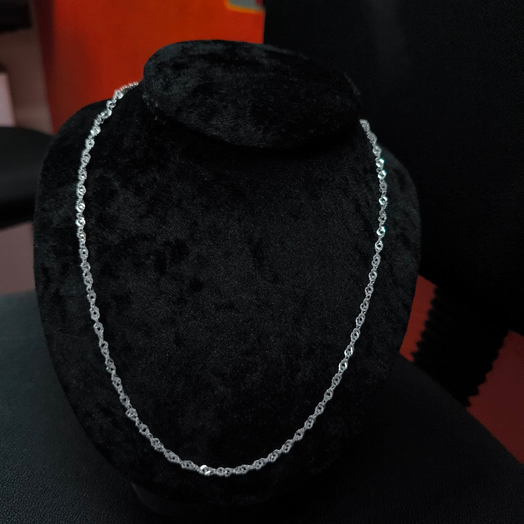 CADENA TEJIDO MEDIO TORZAL PLATA .925 55 CM 6.1 GR (NUEVO)