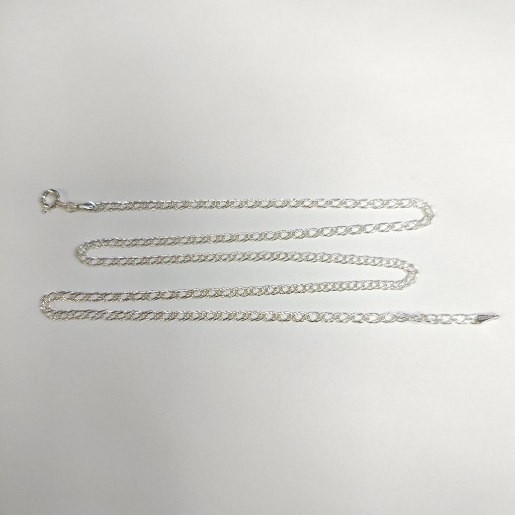 CADENA TEJIDO ESLABONES PLATA .925 55 CM 4 GR (NUEVO)