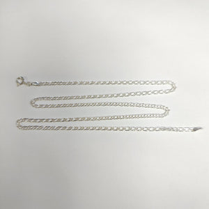 CADENA TEJIDO ESLABONES PLATA .925 55 CM 4 GR (NUEVO)