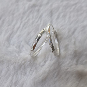 PAR ARRACADAS FACETADA PLATA .925 2.1 GR (NUEVO)