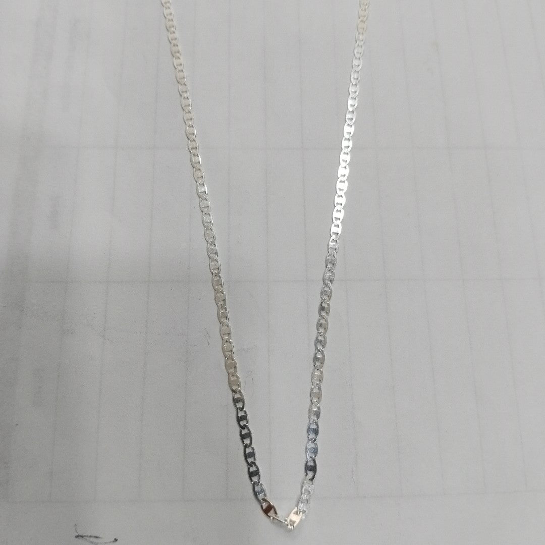 CADENA TEJIDO ESPEJO PLATA .925 55 CM 3.8 GR (NUEVO)