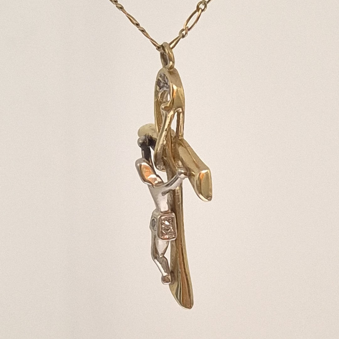 CRUCIFIJO ORO,RODIADO 14 K 6,10 GRMS (SEMINUEVO)
