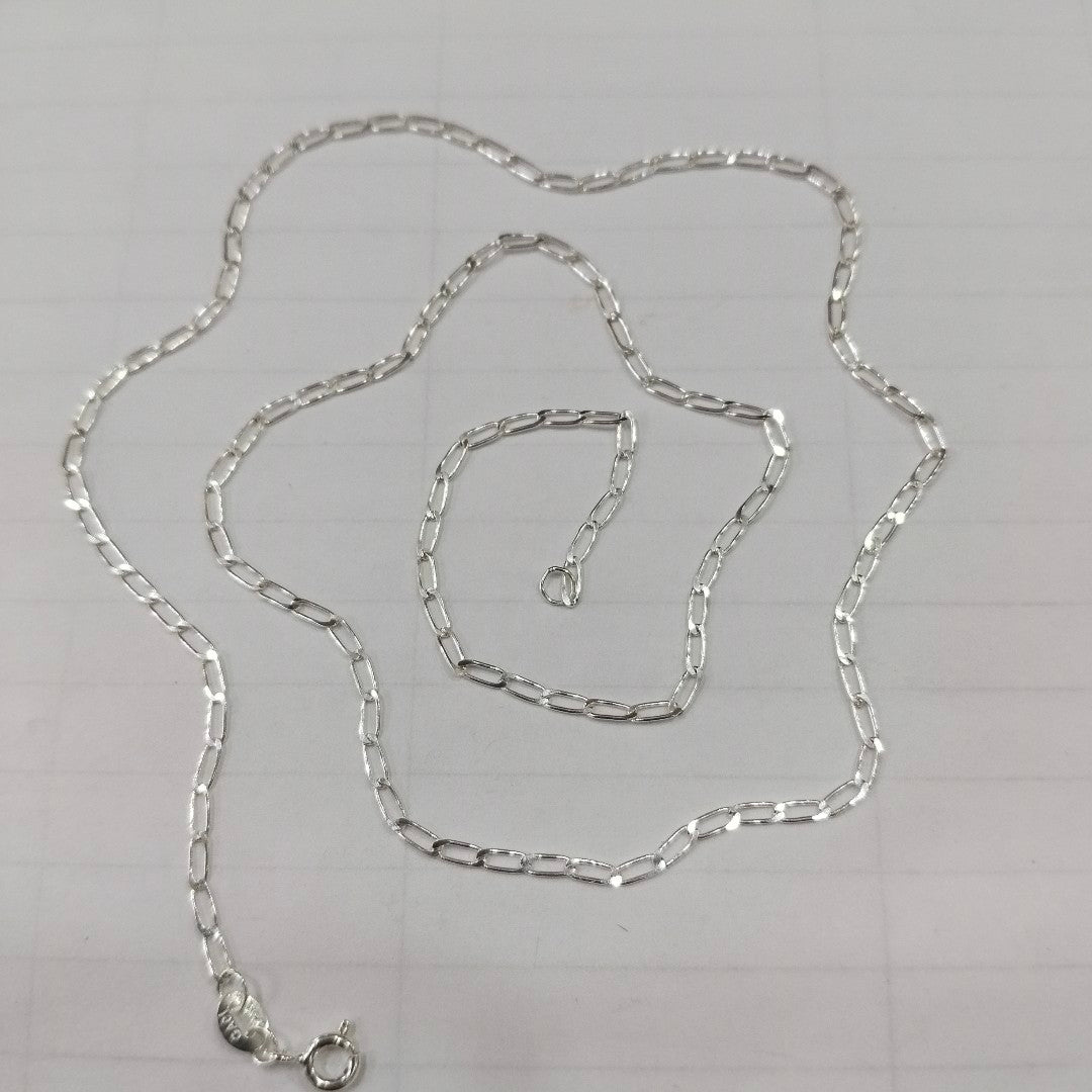CADENA TEJIDO ESLABONES PLATA .925 55 CM 2.8 GR (NUEVO)