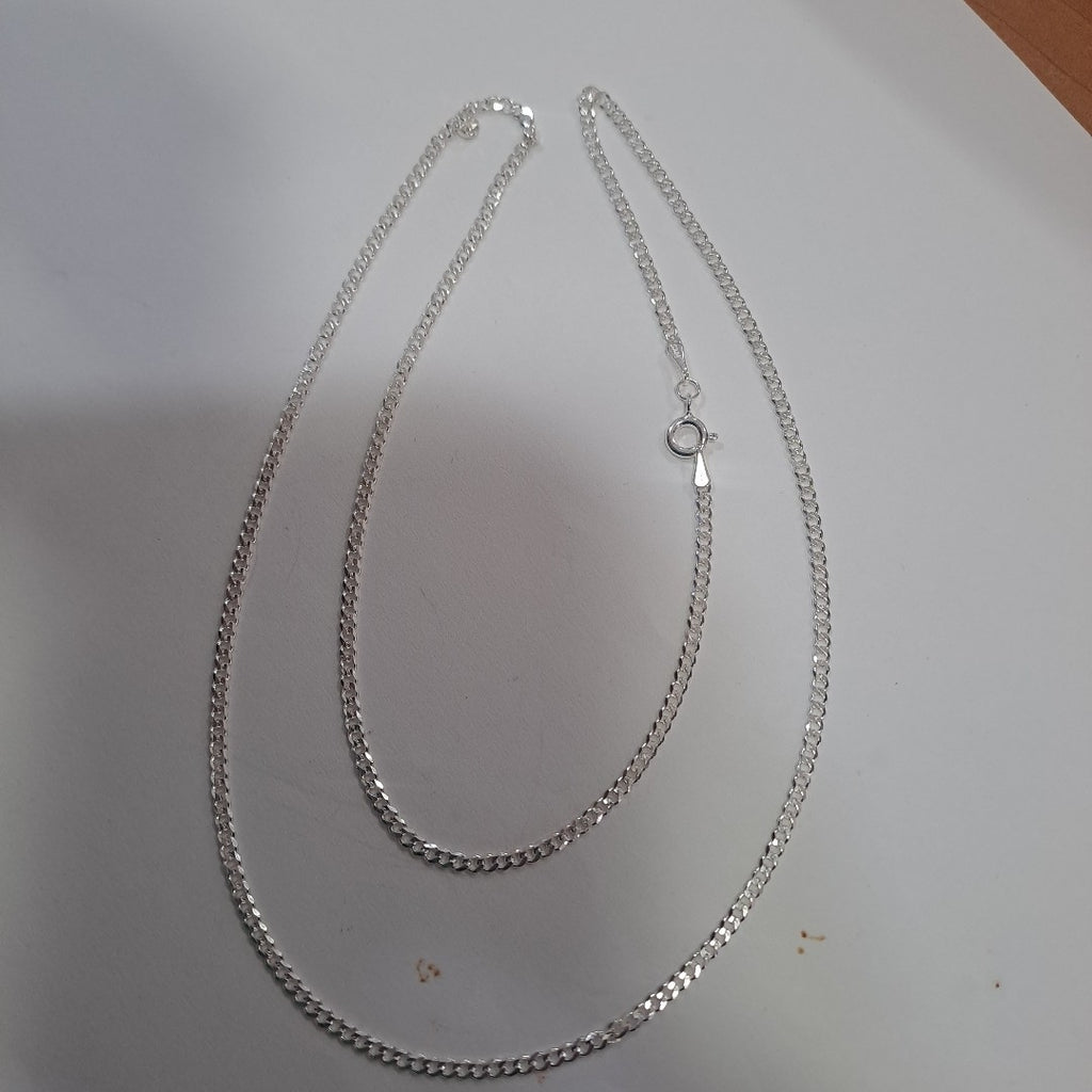 CADENA TEJIDO BARBADO PLATA .925 60 CM 5.6 GR (NUEVO)