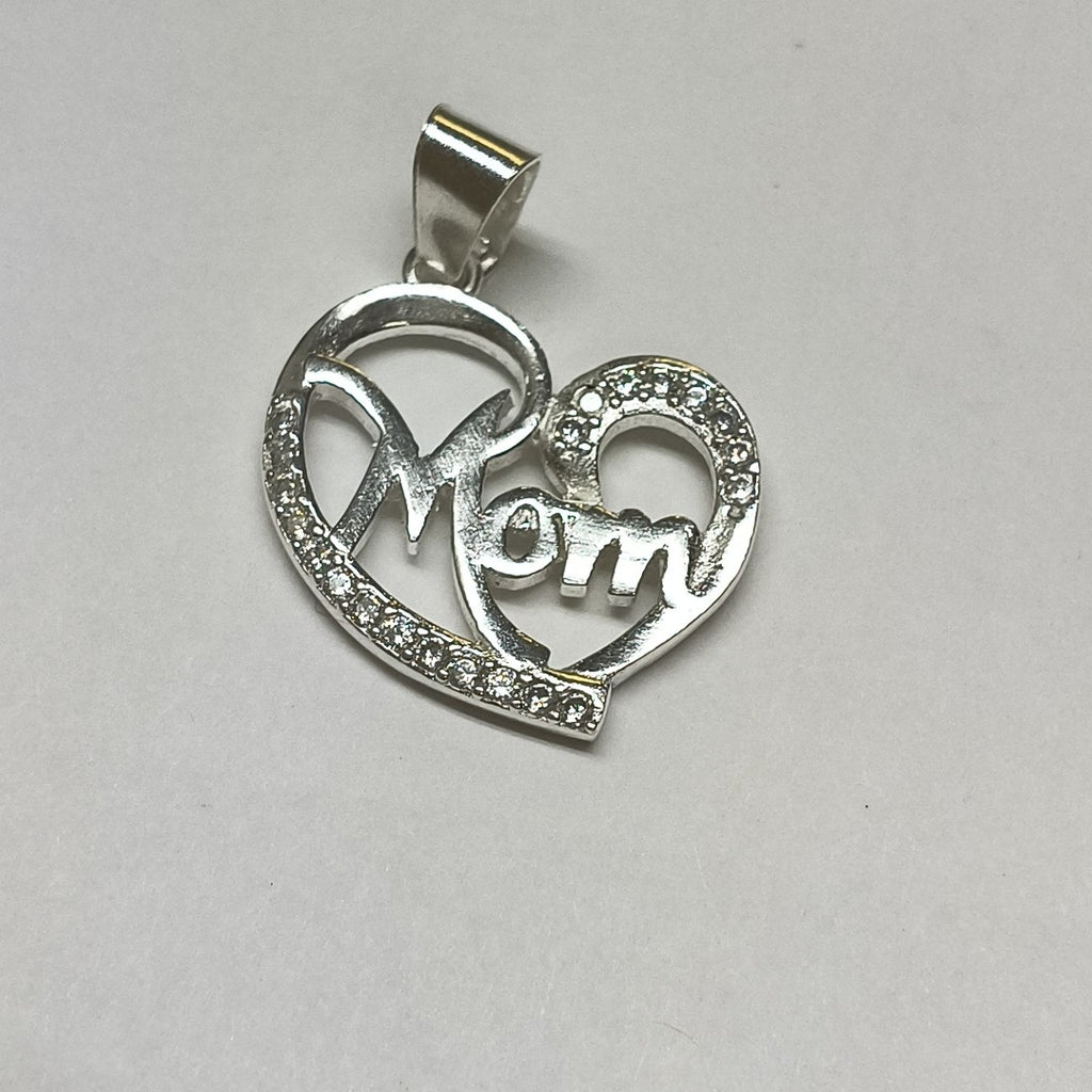 DIJE CORAZON C/CIRCONIAS PLATA .925 3.1 GR (NUEVO)