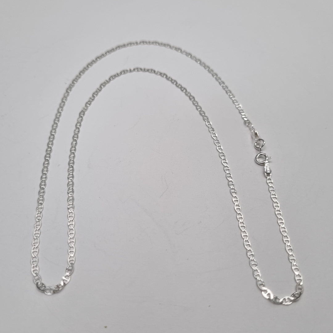 CADENA TEJIDO GUCHI PLATA .925 55 CM 3.3 GR (NUEVO)