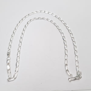 CADENA TEJIDO ESLABONES PLATA .925 60 CM 10.8 GR (NUEVO)