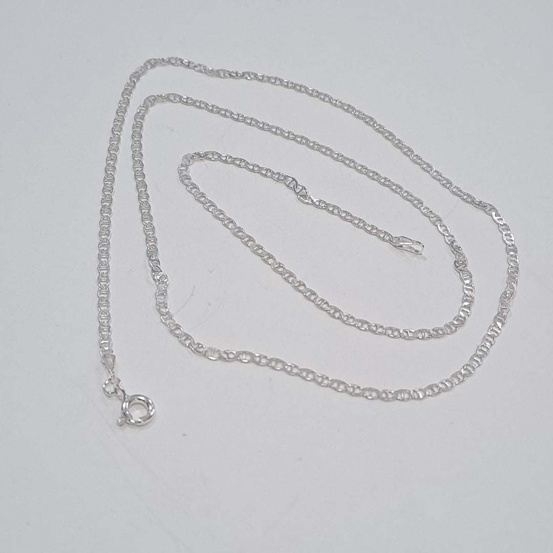 CADENA TEJIDO GUCHI PLATA .925 60 CM 3.8 GR (NUEVO)