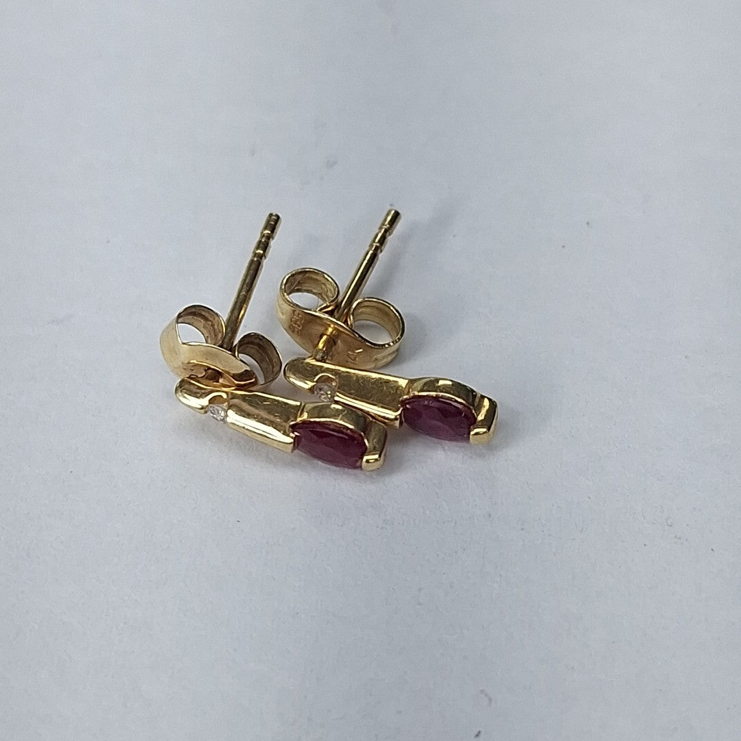 BROQUELES PAR ORO 14 K 0,90 GRMS (SEMINUEVO)