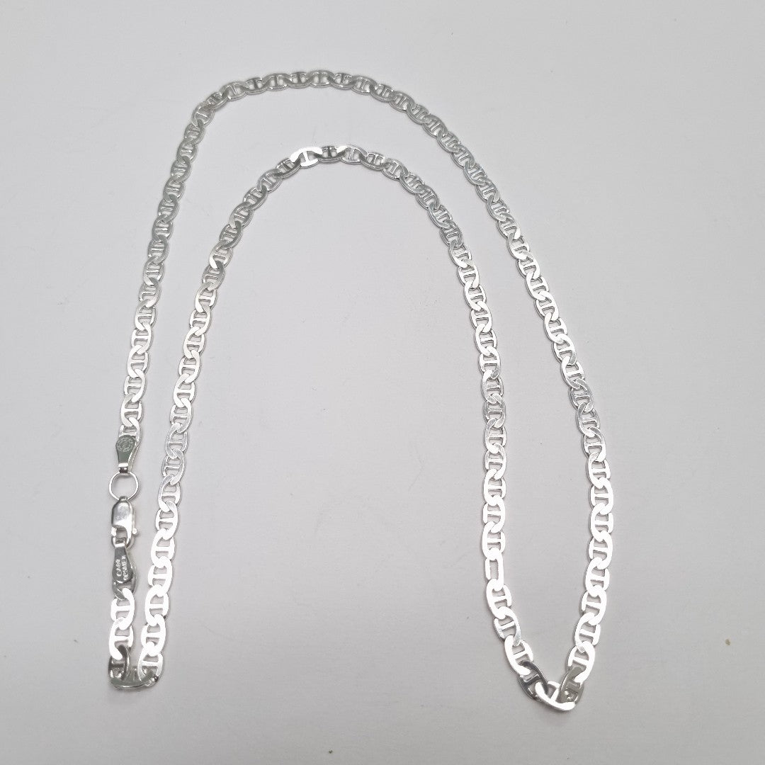 CADENA TEJIDO GUCHI PLATA .925 55 CM 13.2 GR (NUEVO)