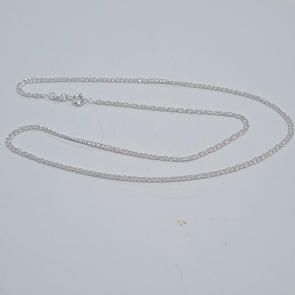 CADENA TEJIDO ESLABONES PLATA .925 50 CM 3.6 GR (NUEVO)