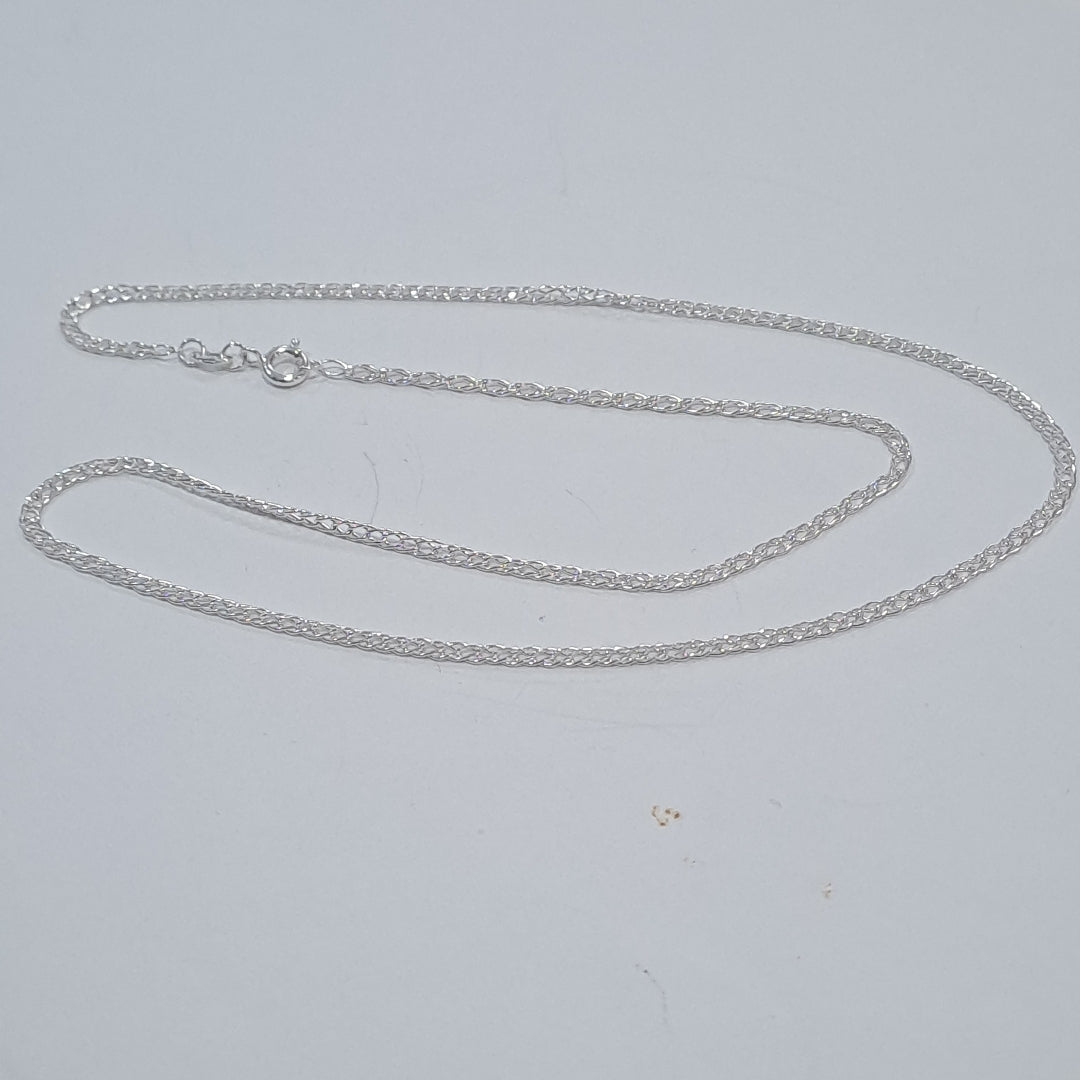 CADENA TEJIDO ESLABONES PLATA .925 50 CM 3.6 GR (NUEVO)