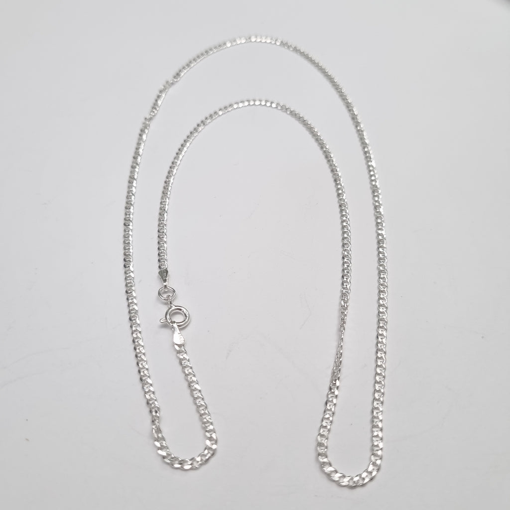 CADENA TEJIDO BARBADO PLATA .925 60 CM 5.6 GR (NUEVO)