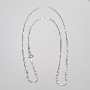 CADENA TEJIDO BARBADO PLATA .925 60 CM 5.6 GR (NUEVO)