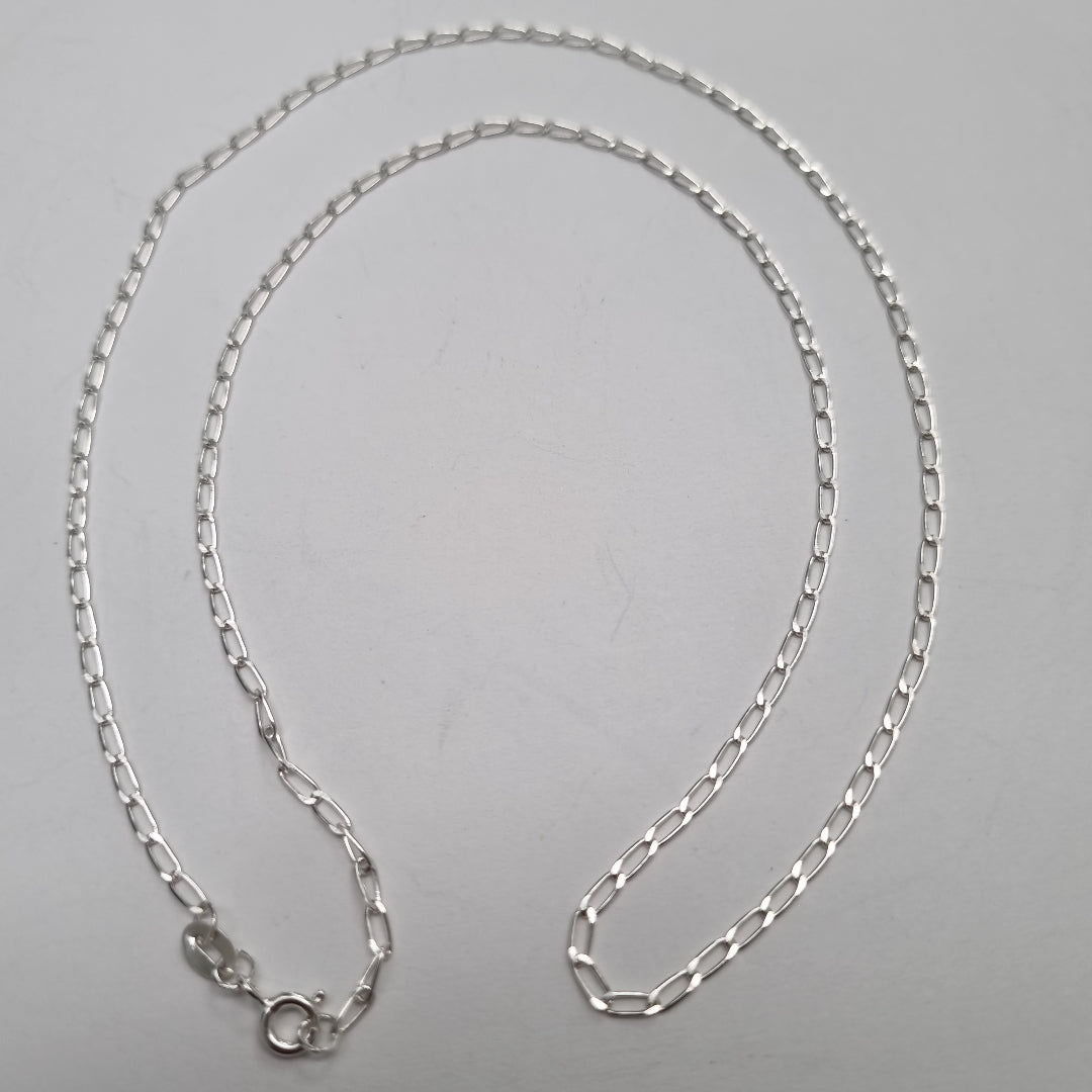 CADENA TEJIDO ESLABONES PLATA .925 55 CM 2.9 GR (NUEVO)