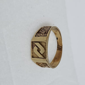 ANILLO DE GRADUACIÓN ORO 10 K 3.1 GRMS (SEMINUEVO)