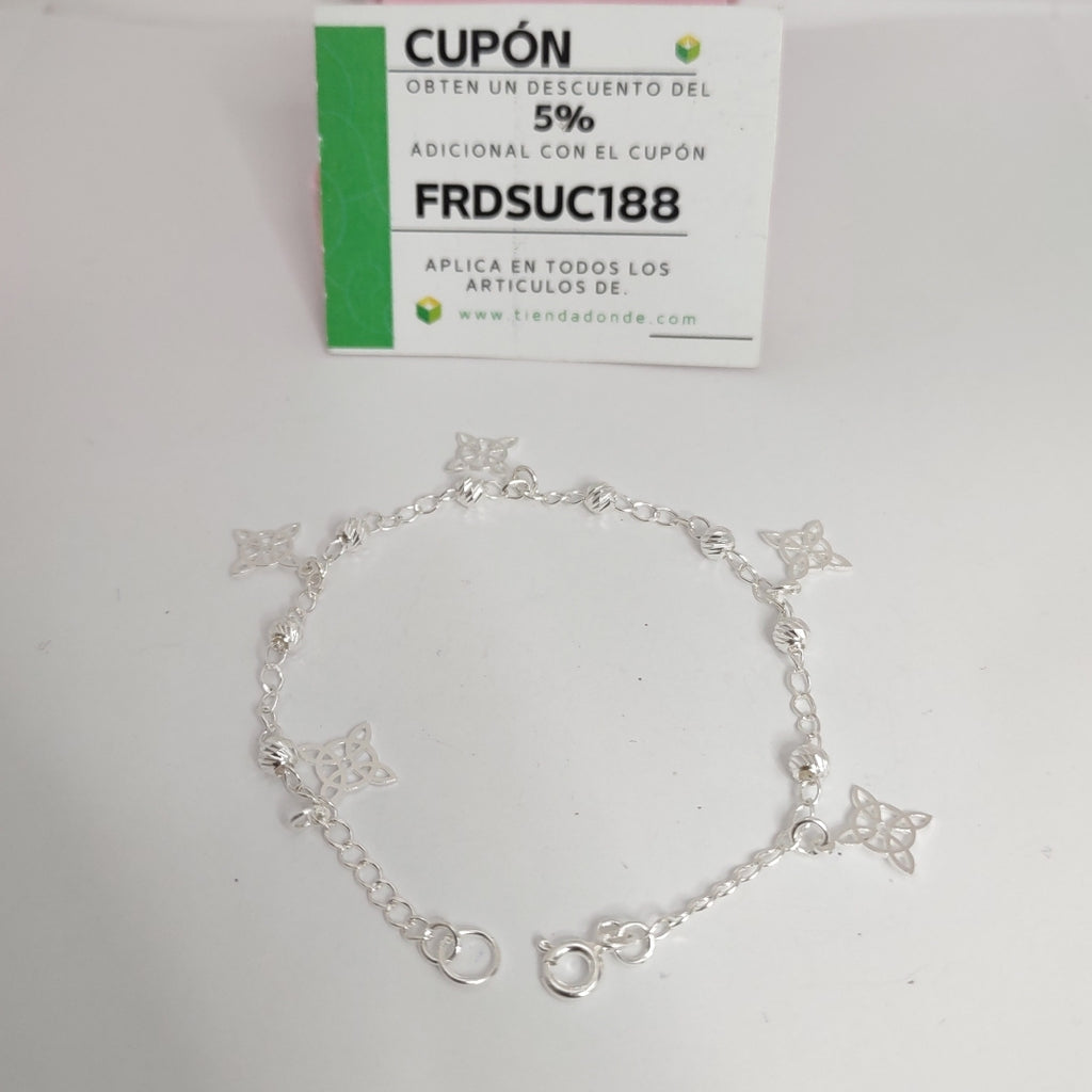 PULSERA TEJIDO ESPECIAL PLATA .925 18 CM 3.1 GR (NUEVO)
