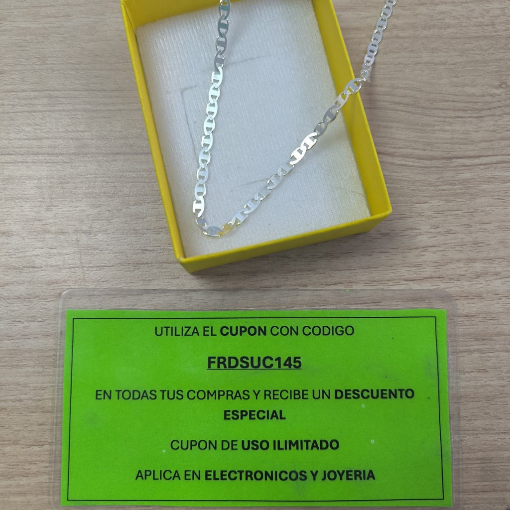 CADENA TEJIDO GUCHI PLATA .925 60 CM 9.2 GR (NUEVO)