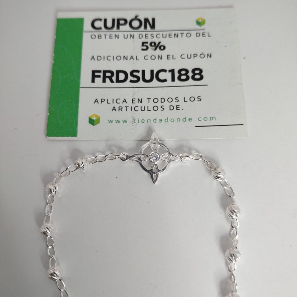 PULSERA TEJIDO ESPECIAL PLATA .925 18 CM 2.8 GR (NUEVO)