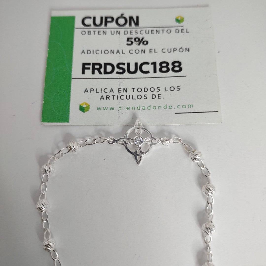 PULSERA TEJIDO ESPECIAL PLATA .925 18 CM 2.8 GR (NUEVO)