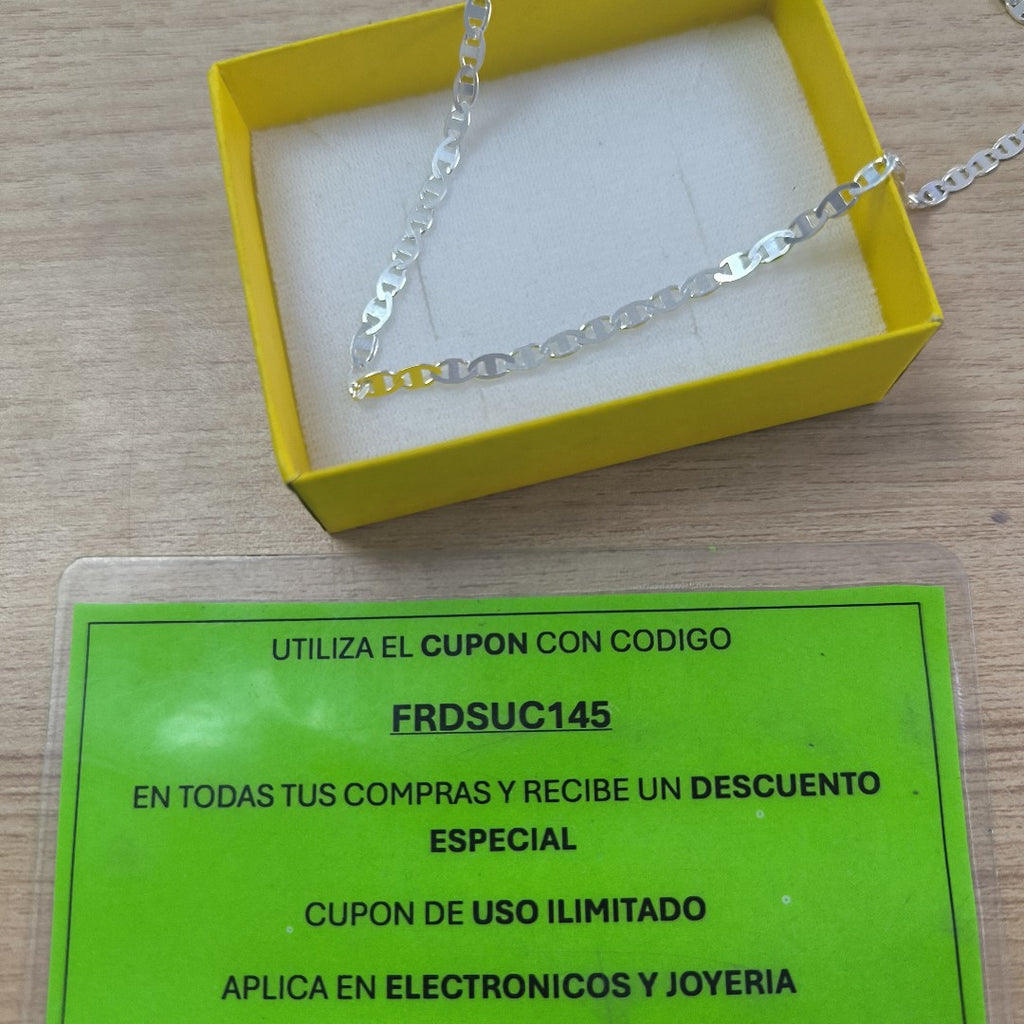 CADENA TEJIDO GUCHI PLATA .925 60 CM 9.2 GR (NUEVO)