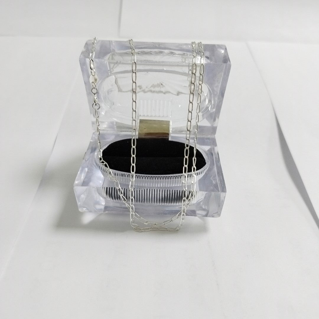 CADENA TEJIDO ESLABONES PLATA .925 55 CM 2.9 GR (NUEVO)