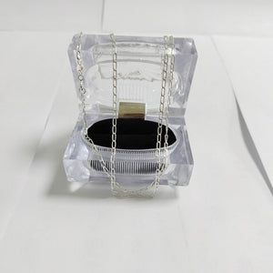 CADENA TEJIDO ESLABONES PLATA .925 55 CM 2.9 GR (NUEVO)
