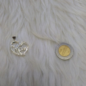 DIJE CORAZON C/CIRCONIAS PLATA .925 3.1 GR (NUEVO)