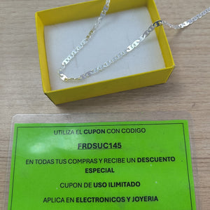 CADENA TEJIDO GUCHI PLATA .925 60 CM 9.9 GR (NUEVO)