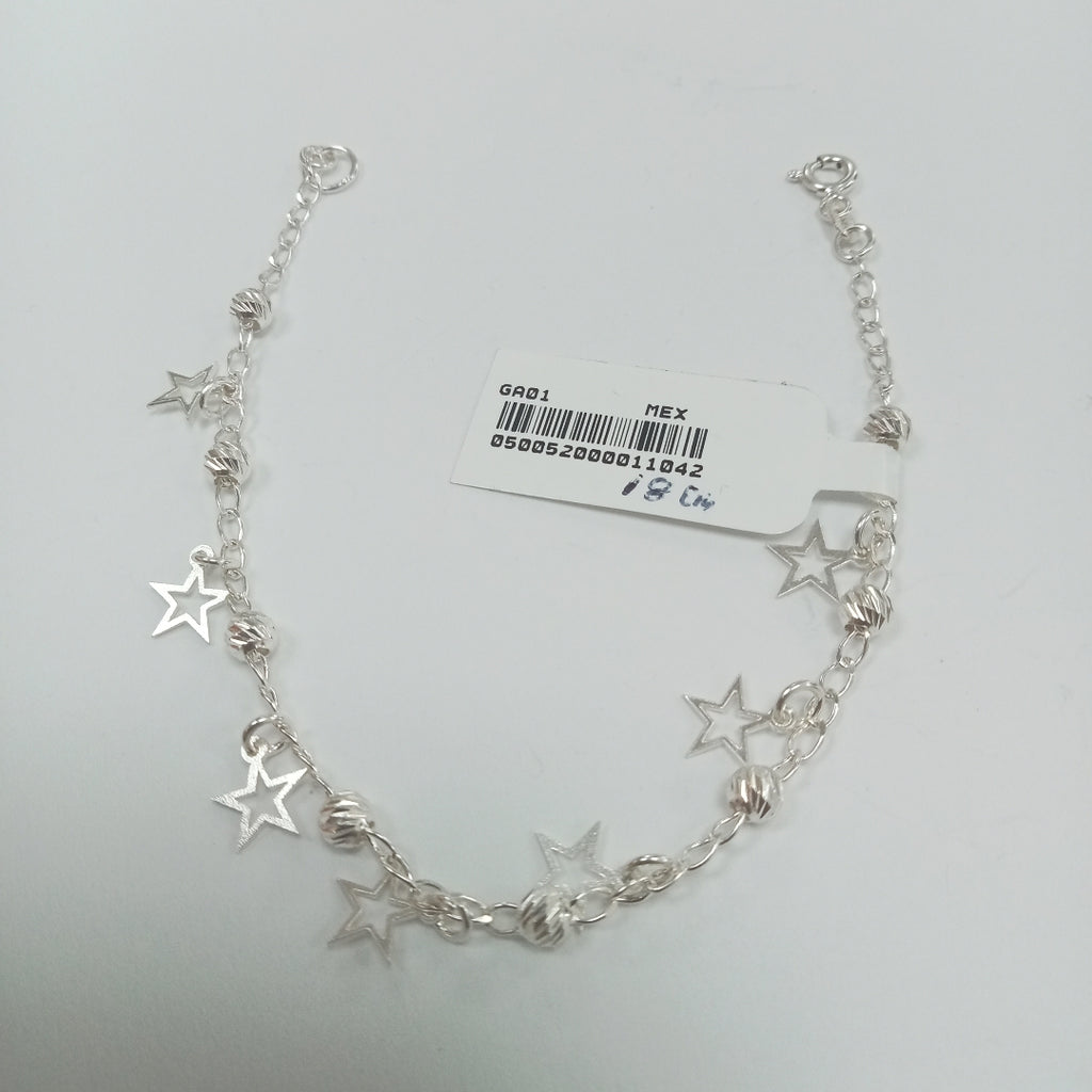 PULSERA TEJIDO ESPECIAL PLATA .925 18 CM 2.9 GR (NUEVO)