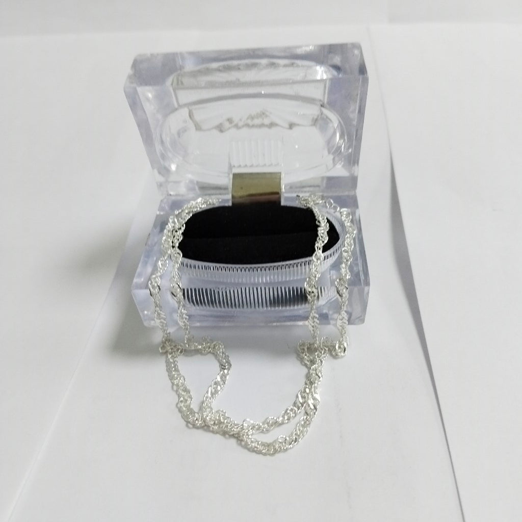 CADENA TEJIDO MEDIO TORZAL PLATA .925 55 CM 6.2 GR (NUEVO)