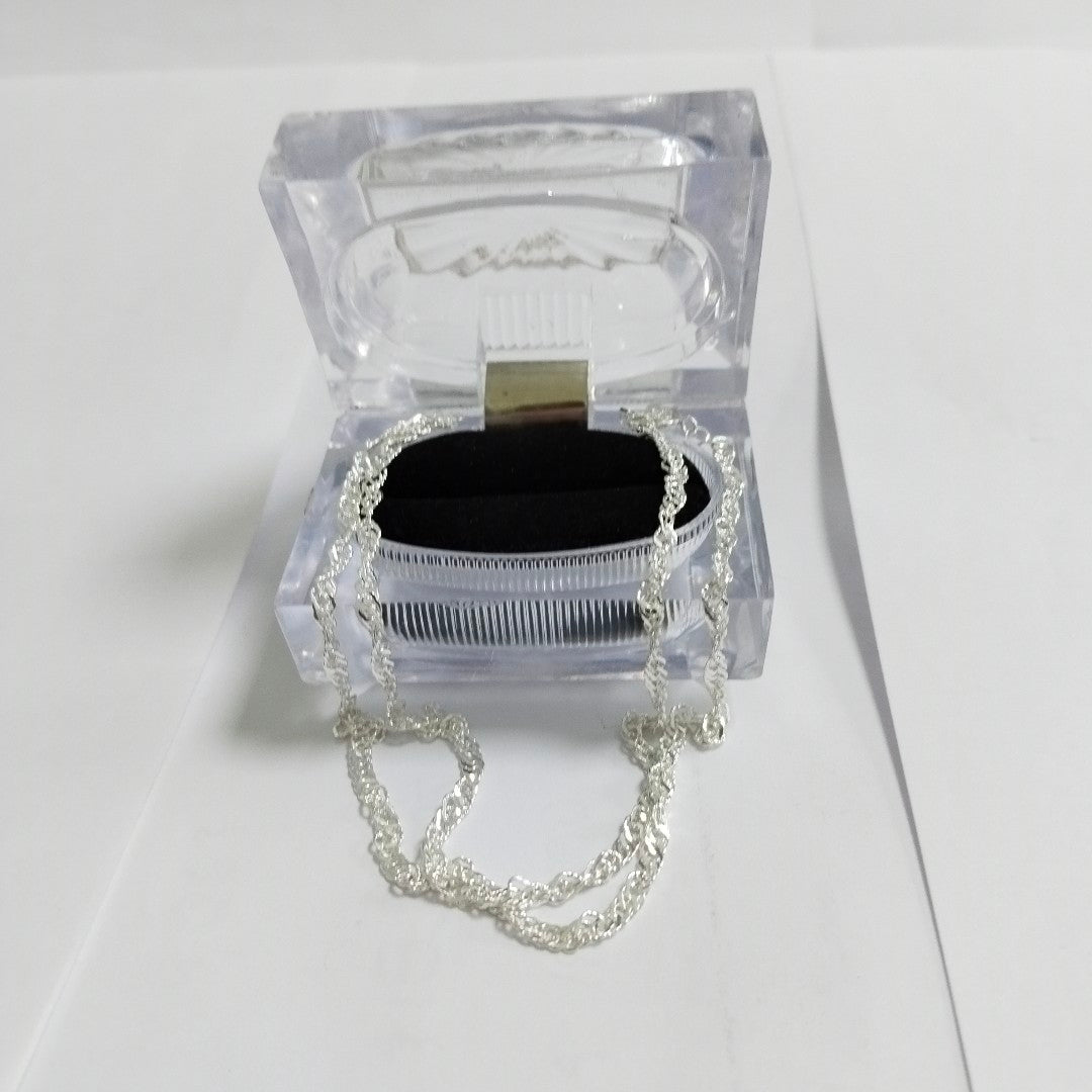 CADENA TEJIDO MEDIO TORZAL PLATA .925 55 CM 6.2 GR (NUEVO)
