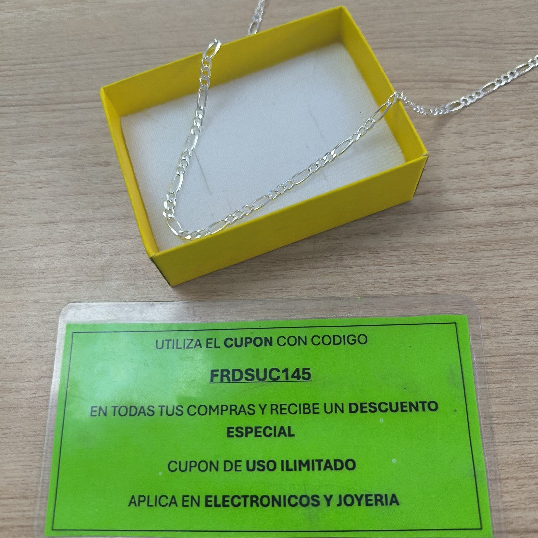 CADENA TEJIDO 3X1 PLATA .925 50 CM 7 GR (NUEVO)