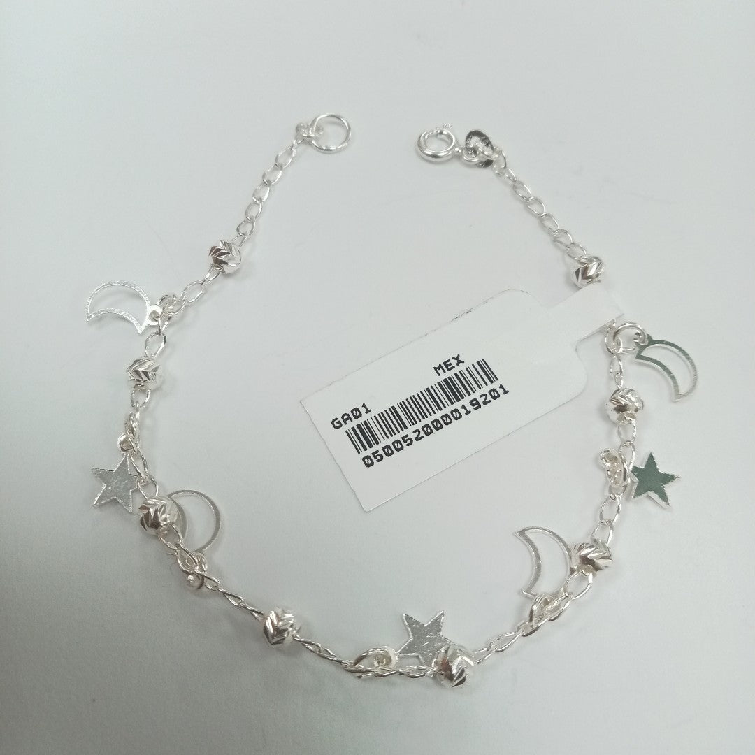 PULSERA TEJIDO TEJIDO ESPECIAL PLATA .925 18 CM 3.1 GR (NUEVO)