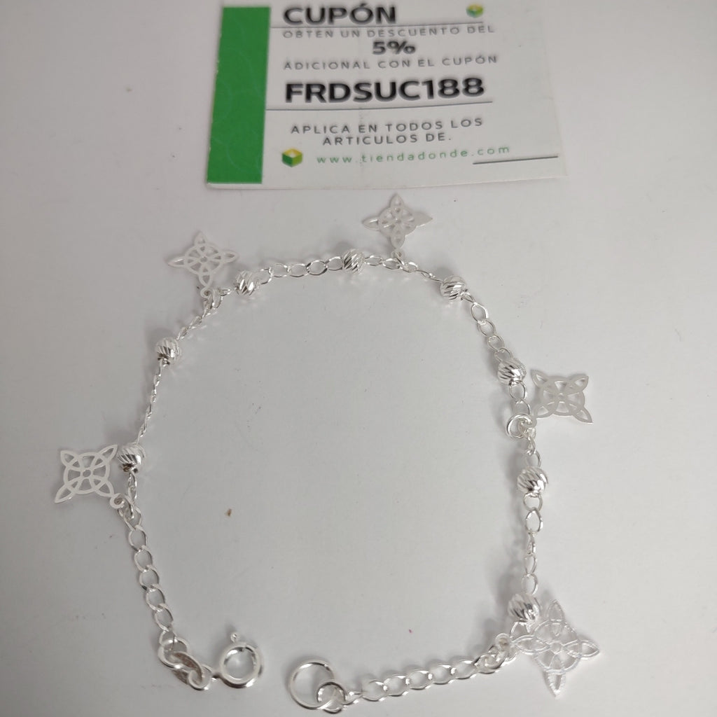PULSERA TEJIDO ESPECIAL PLATA .925 18 CM 3.1 GR (NUEVO)