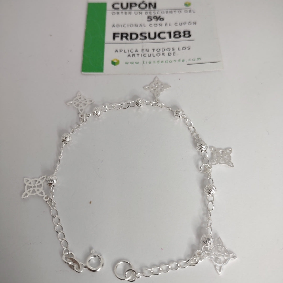 PULSERA TEJIDO ESPECIAL PLATA .925 18 CM 3.1 GR (NUEVO)